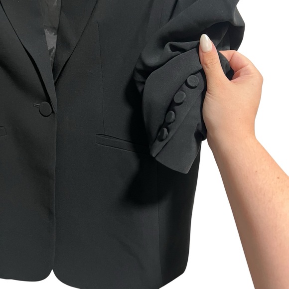 Cinq A Sept Crystal Ivy Kylie Embellished Blazer Jacket In Black - Picture 8 of 13